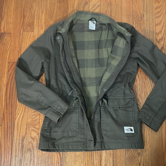 The North Face Urban Utility Jacket Full Zip Canvas Long Sleeve Green Womens S - Picture 3 of 9